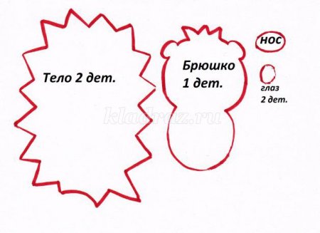 Ежик из фетра аппликация