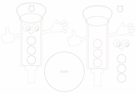 Светофор раскраска для детей