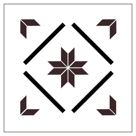 Трафарет для плитки на пол