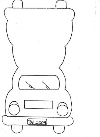 Открытка в виде машины