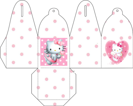 Коробочка hello Kitty бумажная