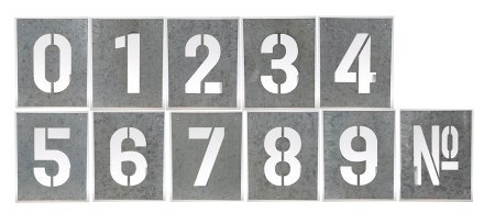 Трафарет цифр для покраски ворот гаража (49 фото)