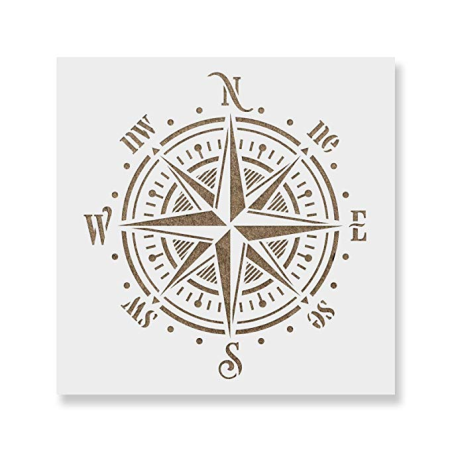 Роза ветров трафарет