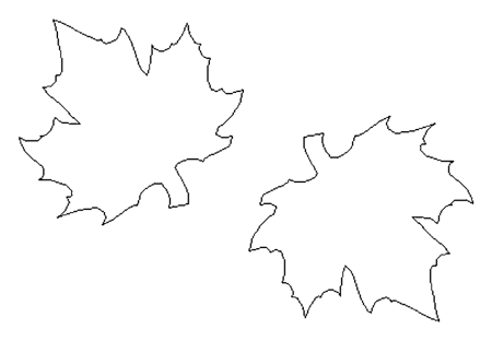 Кленовый лист контур