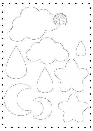 Трафарет для игрушек мобиль