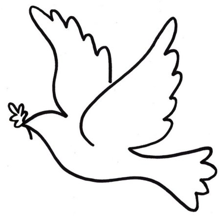 Трафарет голубя