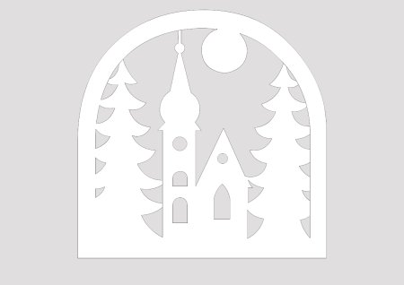 Новогодние украшения на окна домики