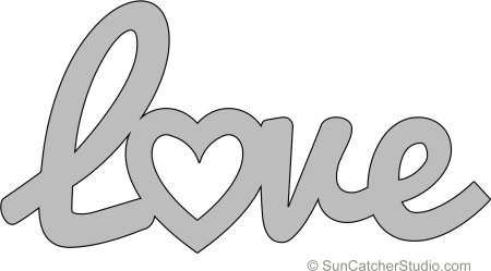 Трафарет Love для вырезания