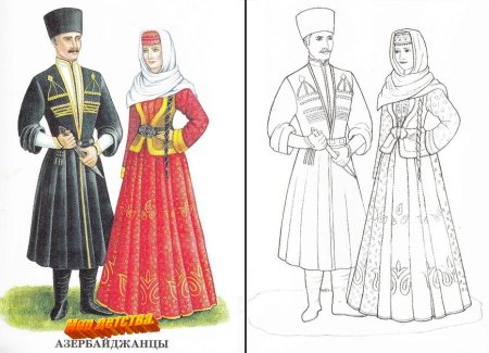 Национальная одежда народов Дагестана даргинцы рисунки