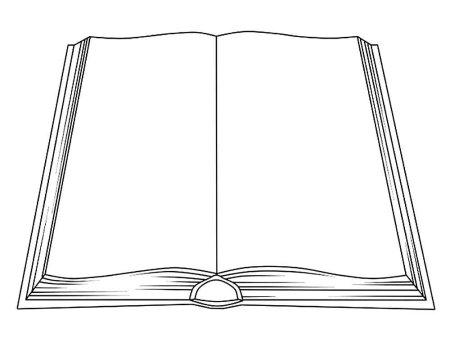 Открытая книга раскраска