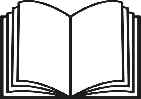 Силуэт раскрытой книги