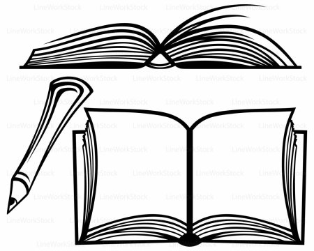 Контур книжки на прозрачном фоне