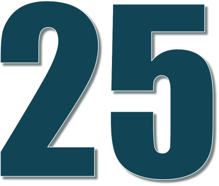 Цифра 25 красивая