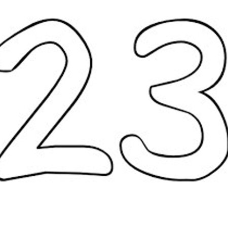 Цифра 23 трафарет