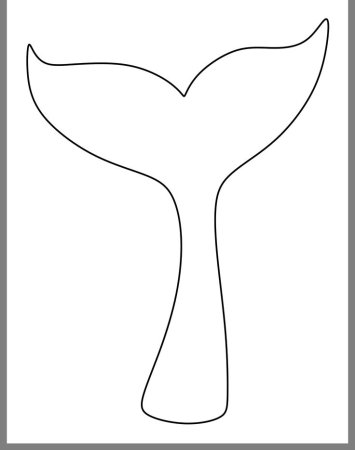 Хвост русалки трафарет