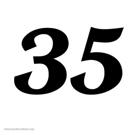 35 Лет цифры