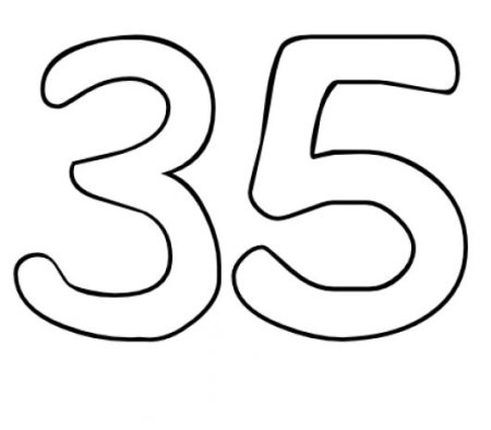 Цифра 13 трафарет