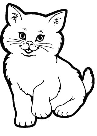 Котенок. Раскраска