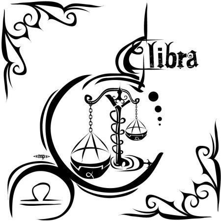 Эскиз тату Либра Libra