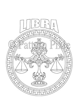 Раскраски антистресс знаки зодиака весы