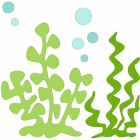 Трафарет морские водоросли