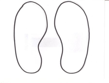 След ботинка трафарет