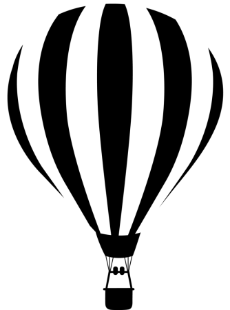 Трафарет воздушного шара с корзиной (43 фото)