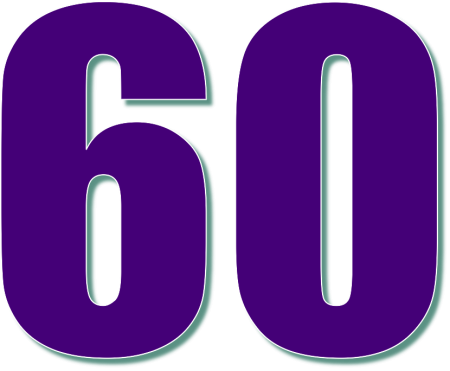 Цифра 60 трафарет