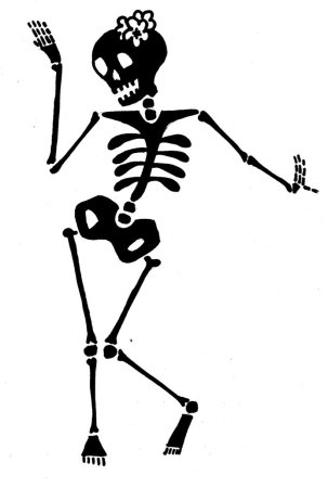 Трафарет скелета на хэллоуин для вырезания (47 фото)