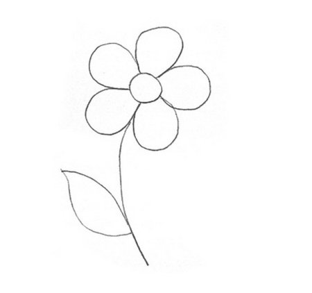 Трафарет простого цветка для вышивания для детей (47 фото)