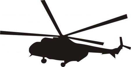 Силуэт вертолета ми-8