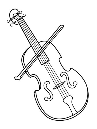 Скрипка рисунок