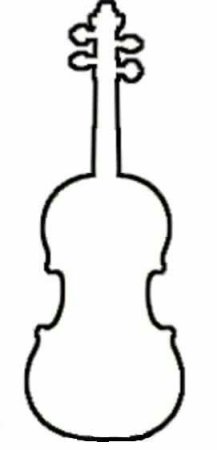 Скрипка трафарет