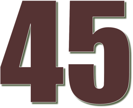 Цифра 45 красивая