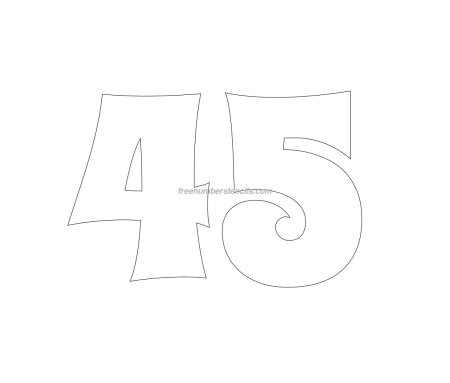 Цифра 45 красивая