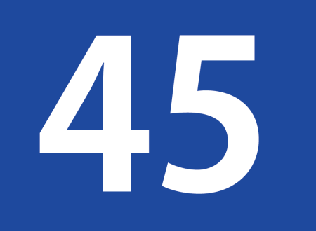 Цифра 45 трафарет