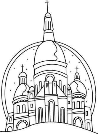 Собор раскраска