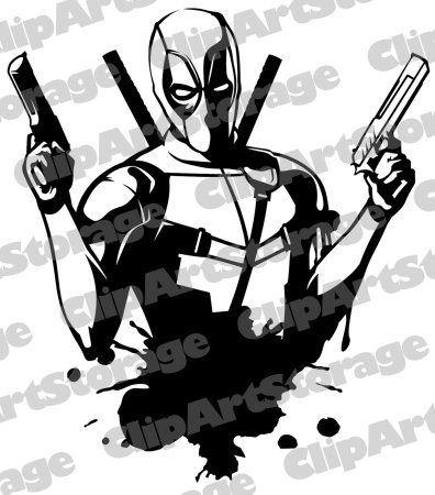 Deadpool трафарет