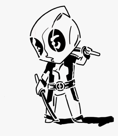 Deadpool трафарет