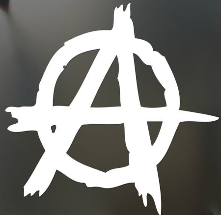 Знак анархии трафарет