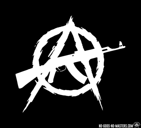 Знак анархии с автоматом