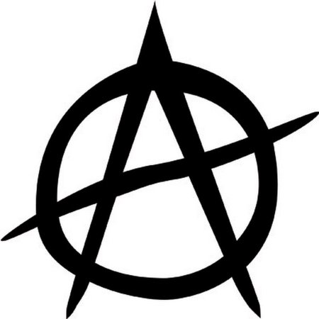 Знак анархии чб