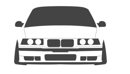 BMW e34 силуэт