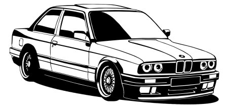 BMW e34 вектор