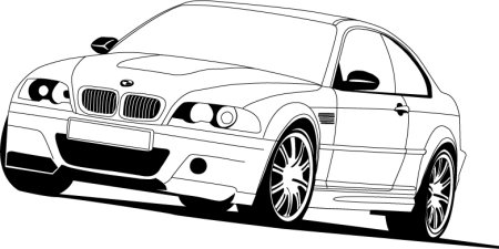 BMW x5 вектор чб