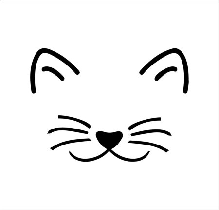 Кошачья мордочка трафарет