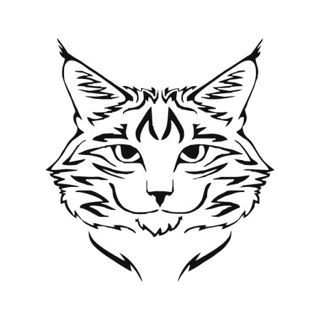 Морда кота эскиз