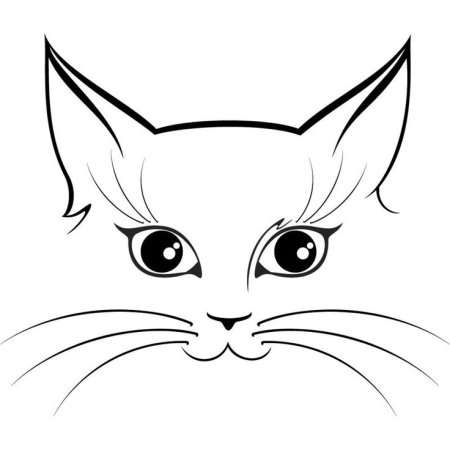 Мордочки котиков для срисовки