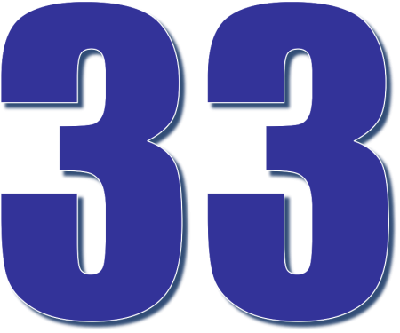 Красивая цифра 33