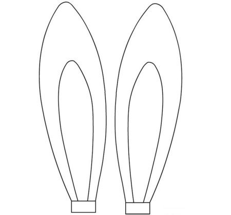 Заячьи уши трафарет